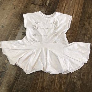 White Flowy arrow shirt - girls - L 6